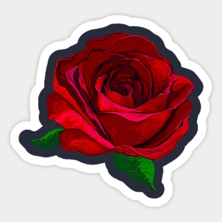 Red rose Sticker